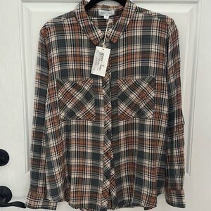 Grace & Lace Favorite Button-Up Plaid-BNWT